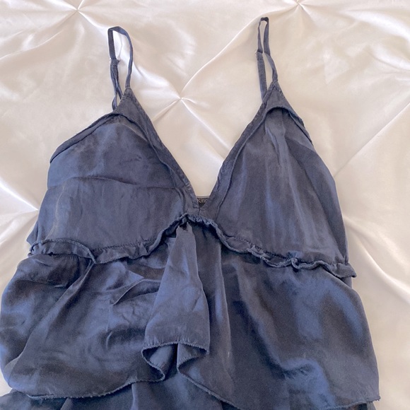 Ruffle Chiffon and Silk Dress - Picture 3 of 4